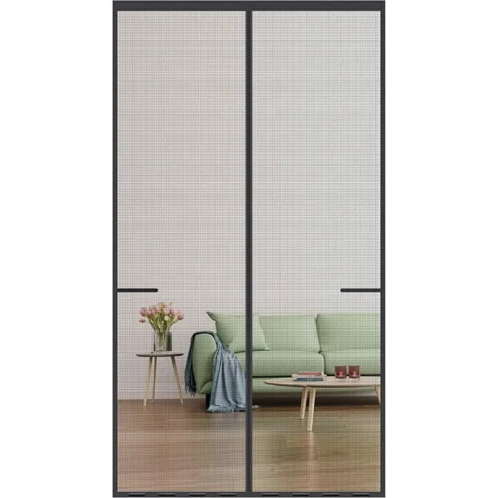 La mosquitera magnética para Puertas y Ventanas de 72x96 pulgadas es fácil de instalar y ajustado para Puertas de Balcón de Sala de estar. - 1