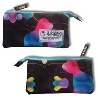 Estuche negro 3 compartimentos, estuche escolar triple instituto, portatodo triple SPIRIT - details 2