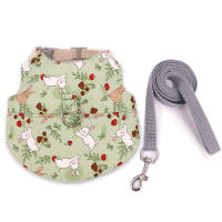 Conjunto De Ropa Para Mascotas Estilo Impresión Transpirable Para Conejos Y Perros Uso Al Aire Libre Correa Y Collar Personalizado - details 6