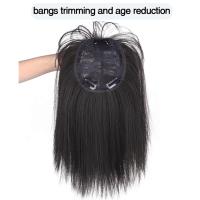 Sинthetic Hair Toppers Para Mujer 9*12cm Pelo Sинтético Rizado Natural Clip in Extensiones Con Franja Peine De Fibra De Alta Temperatura - details 2