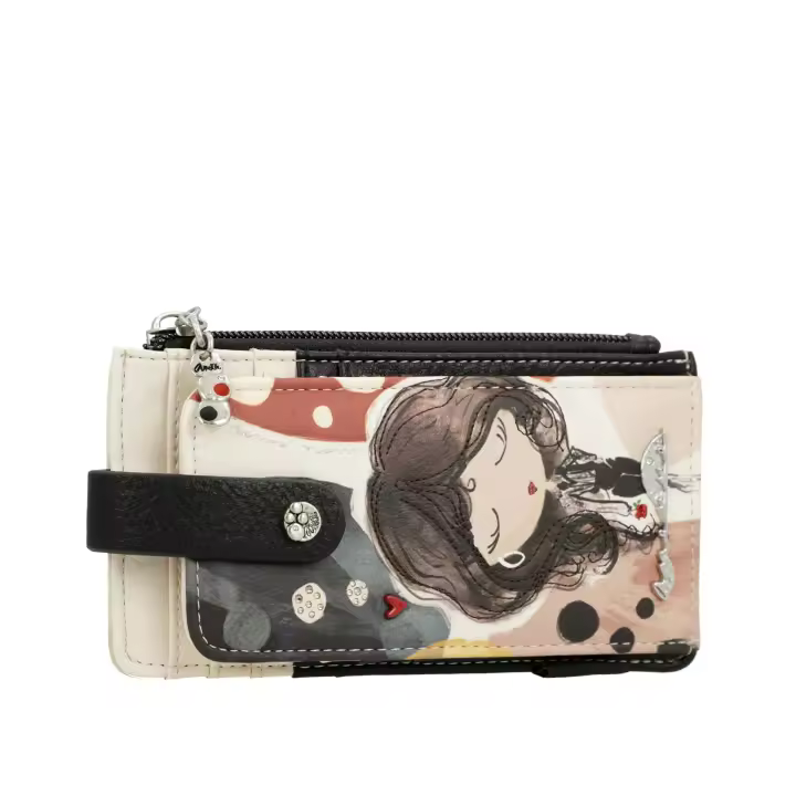 Tarjetero Anekke Alma - Tarjetero de mujer - Monedero con cierre de cremallera - Bolsillo exterior trasero con cremallera - Ref. 40709-013 - Mide 16 x 9 x 1 cm - 1