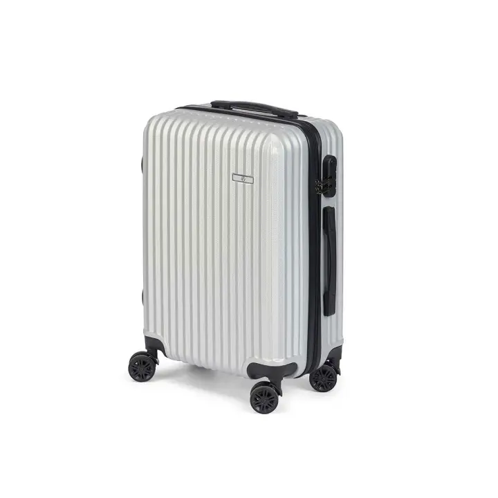 Maleta de Cabina HT-017-G Gris claro 55 x 35 x 20 cm Rayas - 1