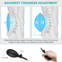 Cojín de masaje para asiento con calor, 9 estilos de masaje, función de soporte lumbar, masajeador de espalda para aliviar la fatiga y el estrés, almohadilla para silla para hombres, mujeres, uso en el hogar y la oficina - details 3