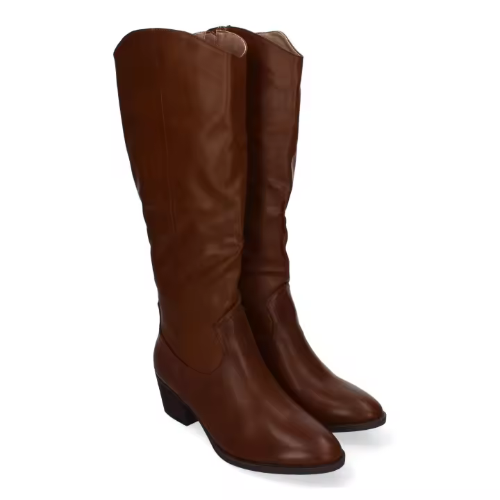 PuntoSalao Botas elegantes tacón medio para mujer color kaki YG808 - 1