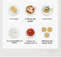 Cocina Eléctrica Doble Capa 220V Con Functions De Arroz a La Estiba Verduras Y Sopa Inteligente Antiadherente Para El Hogar Con Enchufe EU - details 4