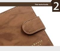 Cartera Corta Para Hombre De Cuero PU De Alta Calidad Porta Tarjetas Y Fotos Pequeña Monedero 3-Plegable Estilo Slim - details 12