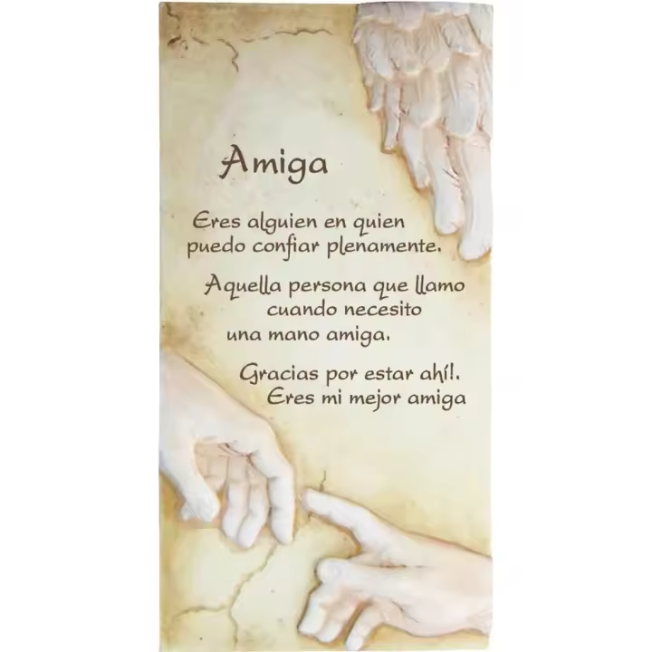 PERGAMINO de Piedra LABRADA con Textos para Ocasiones Especiales, Original Y ECONÓMICO. Especial Amiga - 1