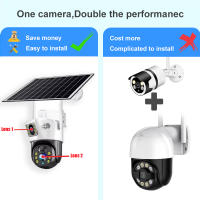 Cámara Solar 8MP 4G WiFi Doble Lente CCTV 4K Pantalla Dual Protección De Seguridad Detección Humana PTZ Impermeable Al Aire Libre Cam - details 4