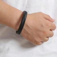 Pulsera Magnética De Cuero PU Negra Para Hombres Elegante Y Estable Regalo Ideal Para Hombres Tipo De Pulsera: Wrap - details 4