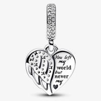 Pandora Charm de Colgante en Plata de Ley corazones y Angeles，Incluye Caja Original - details 0