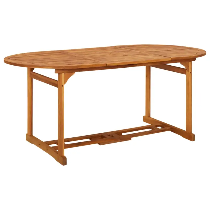 Mesa de Jardín 180x90x75 cm Madera Maciza de Acacia - 1