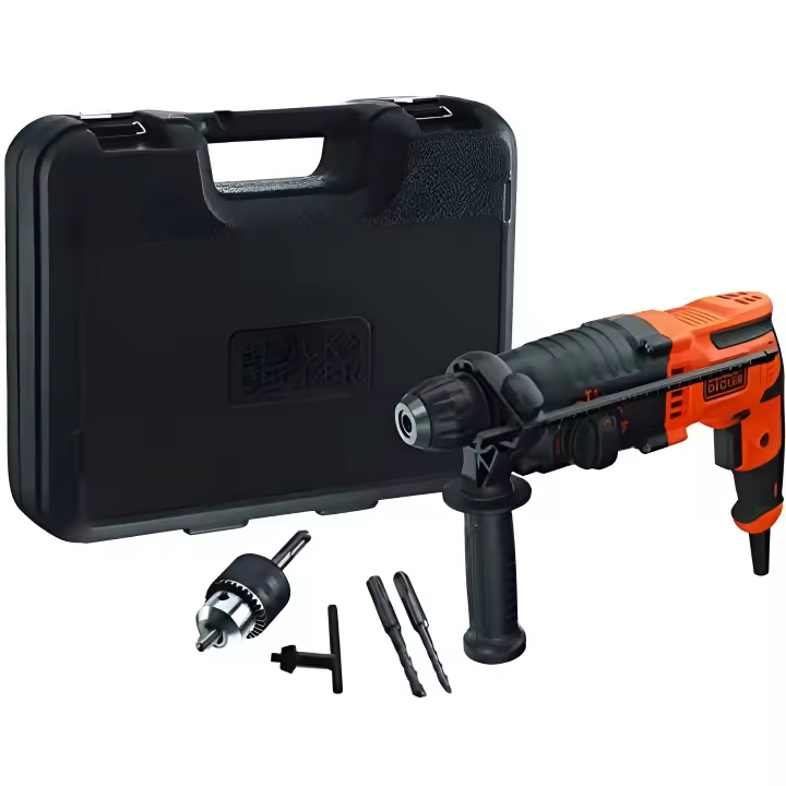 Martillo Sds-plus 650W Black & Decker con Velocidad Variable y Adaptador para Brocas - 1
