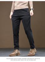 Nuevos Pantalones Casuales De Otoño E Invierno Para Hombre 2024 Estilo Recto Y Slim Pantalones Negros Grises Café Para Trabajo Y Ropa Masculina - details 8