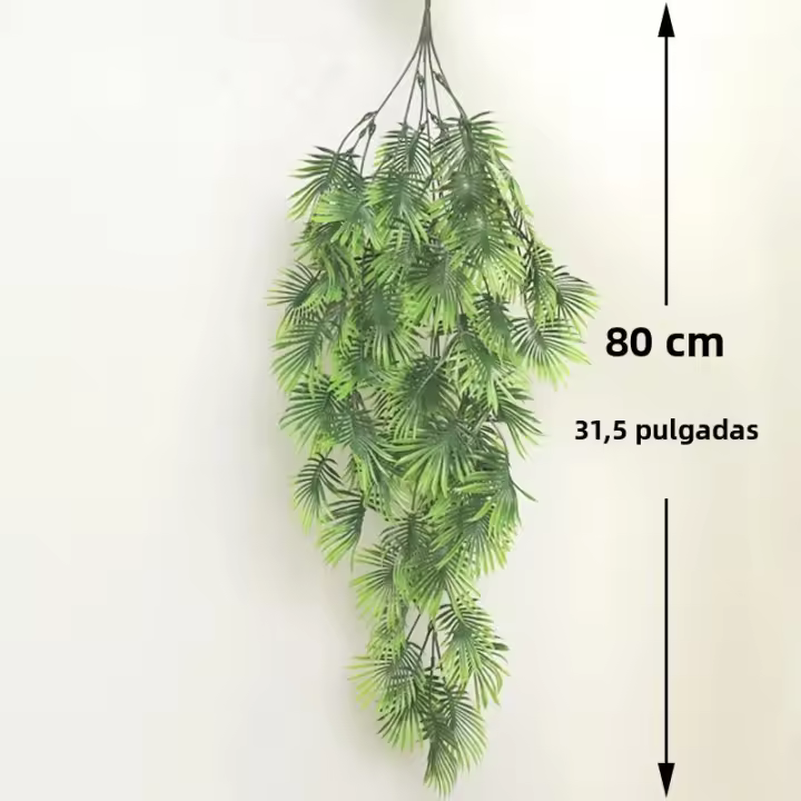 1pc Hojas De Fernés Persa Plantas Colgantes Artificiales Decoración Para Hogar Boda Navidad Plástico Hierba De Pared Balcón Habitación - 1