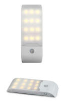 Lámpara LED Recargable Con Sensor De Movimiento Para Pasillo Baño Armario Cocina 12LED Alta Luminosidad Luz Nocturna Rectangular - details 3