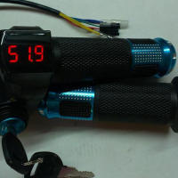 2pcs/1par De Acelerador Eléctrico Universal Para Bicicleta Con Pantalla LCD Indicador Para Motocicleta Eléctrica 12-99V Piezas De Bicicleta - details 0