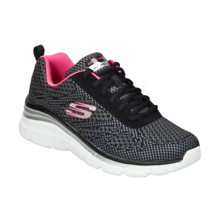 Deportivos Skechers  Fashion Fit Bold Boundaries Para Mujer En Color Negro Rosa Fucsia - 1