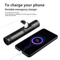 Linterna Táctica De Aluminio Con Luz LED Alta Potencia Y Recarga Tipo-C Zoomable Resistente Al Agua Para Exteriores Y Deportes - details 7