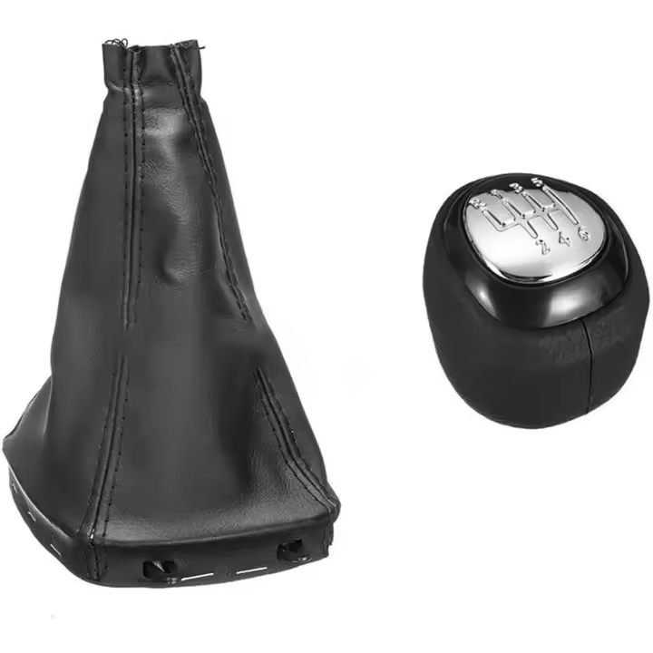 Gear Palanca Cambios Para SAAB 93 9-3 SS 2003-2012 Estilo De Coche 6 Perilla De Cambio De Velocidad Polaina De Cuero Funda De Bota Palanca De Cambios Pomo Cambios Marcha - 1