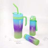 Botella De Agua Deportiva 3-en-1 Con Palanca Grande Y Gradiente De Color Gran Capacidad Para Adultos Botella De Bebida Para Exterior - details 9
