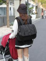 Bolsa De Diaper Para Mamá Con Gran Capacidad Viaje Nappy Barbacoa De Tela Con Estropadillo De Cambio Y Bolsa De Amamantar Conveniente Para Bebé - details 1