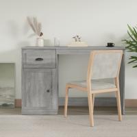 vidaXL Escritorio con cajón madera 115x50x75 cm en color Gris hormigón/Gris sonoma/Negro y más | estructura resistente ideal para salón dormitorio o estudio - details 1