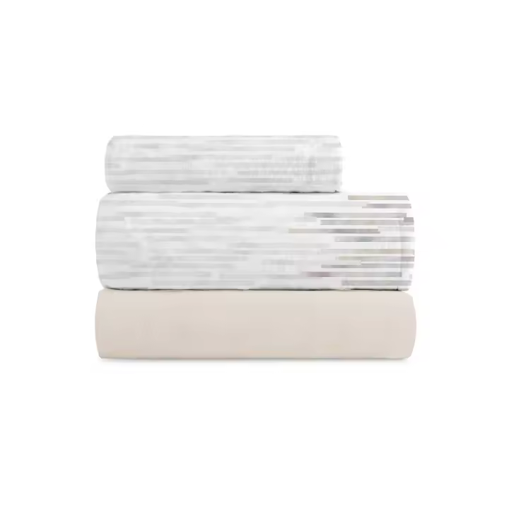 Manterol - Juego de sábanas de invierno coralina dibujo a rayas con gramaje de 220gr/m². Tejido muy cálido, suave y mullido para un descanso reparador en invierno. - 1