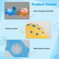 Juguetes de baño para bebés con luz intermitente y cambio de color flashing Dinosaurio inflable para niños Regalos de Navidad para niños normales productos con batería - details 2