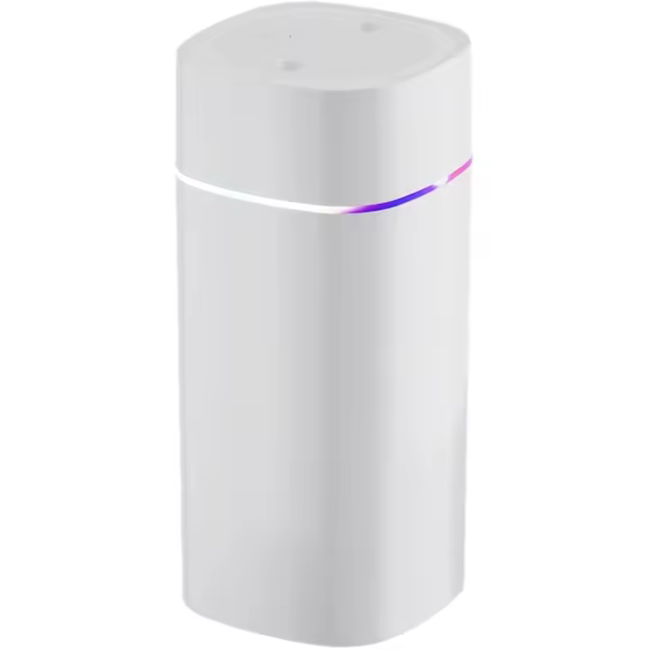 Humidificador de aire de escritorio con luz ambiental nocturna, 600ml, silencioso, pequeño y portátil para dormitorio, habitación de bebé, coche de, Blanco - 1