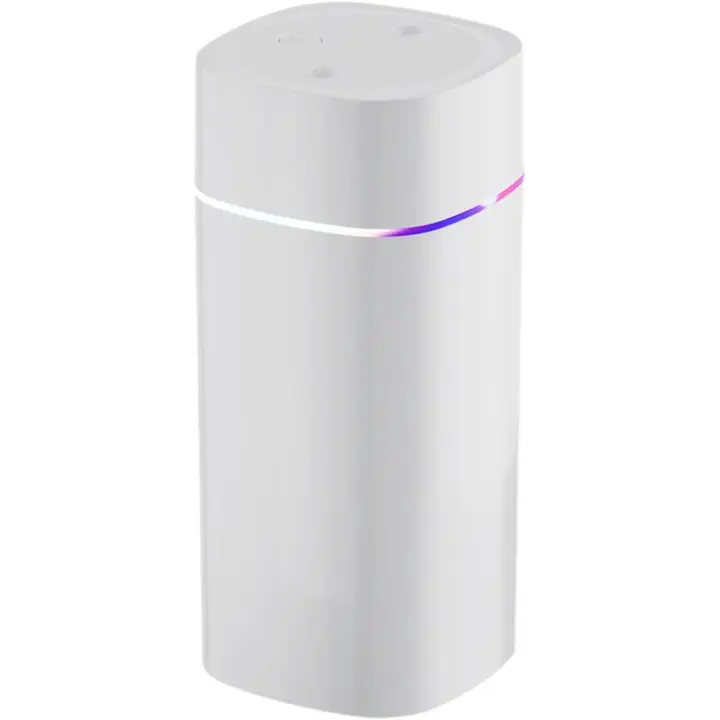 Humidificador de aire de escritorio con luz ambiental nocturna, 600ml, silencioso, pequeño y portátil para dormitorio, habitación de bebé, coche de, Blanco - 1