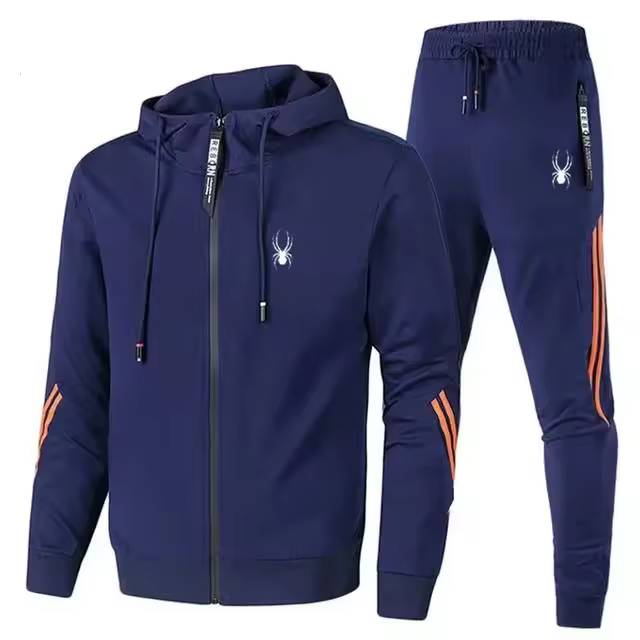 Conjunto De Deporte Para Hombre Primavera Otoño Con Sudadera De Manga Larga Y Pantalones De Correr 2 Piezas Ropa Deportiva Casual Estilo Formal - 1