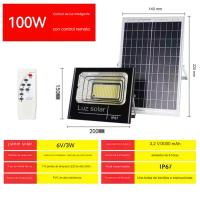Luces de inundación solares con Control remoto, foco alimentado por energía Solar para exteriores, impermeable, IP67, 100W - details 4
