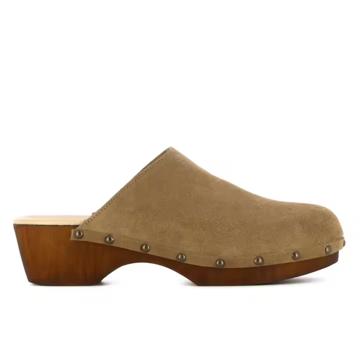CAMILA'S Zuecos de tacón NETTIE de color Caqui - 1