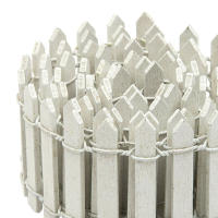 Mini Valla De Madera Para Jardín Decorativa Blanco 100x5cm Accesorio De Paisaje Para Balcones Y Courtyards Interior Fencing De Madera Miniatura - details 5