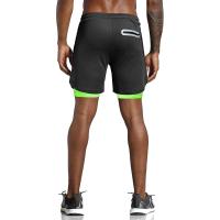 Shorts Deportivos Para Hombre Con Bolsillo Integrado Secado Rápido Verano 2 En 1 Shorts De Playa Y Gimnasio Doble Capa Transpirables Y Cómodos - details 6