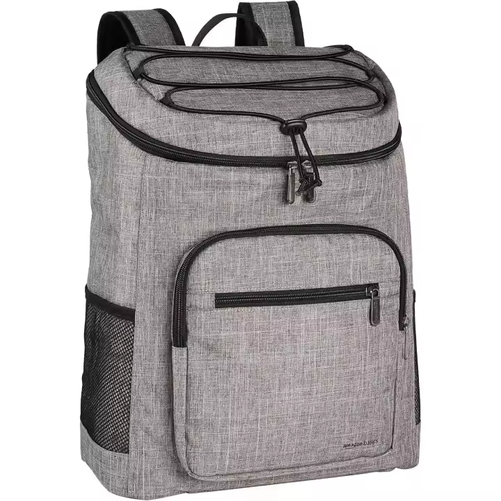 Bolsa térmica suave de gran capacidad, a prueba de fugas, con aislamiento, mochila térmica y bolsa de almuerzo para picnics, camping, viajes y playa, color gris. - 1