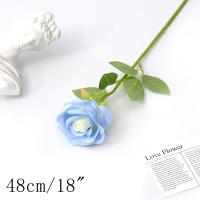 Bouquet De Flores Artificiales Azul Rosas Falsas Para Decoración Interior Hogar Jardín Bodas Fiesta Decoración Vaso Accesorios - details 9