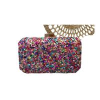Bolso de Fiesta Lujoso de Pedrerías multicolores de una cara máxima elegancia. Medidas 20.5 x 5 x 12 cm - details 4