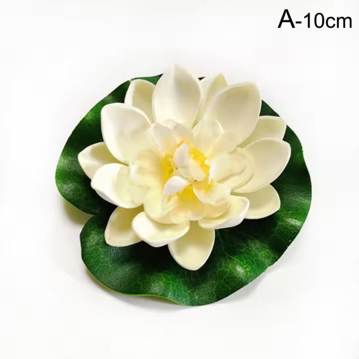 Ornamento De Loto Artificial Para Acuario Y Jardín Plantas Flotantes De Loto Coloridas 10/18cm Decoración De Paisaje Acuático - 1