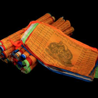 Bandeeras De Oración Budistas Coloridas Impresas 20 Hojas 5M Decoración Religiosa Para Jardín Suministros Tibeteros - details 2