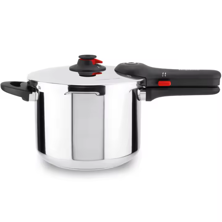 MAGEFESA EASYCLICK Olla a Presión Súper Rápida, de Acero Inoxidable 18/10, Mango Ergonómico y Compatibilidad con Inducción - 1