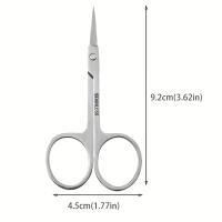 Tijeras De Aliento De Acero Inoxidable Para Rostro Ideal Para Cejas Pestañas Bigote Barba Uñas Cuidado Personal Y Belleza - details 5