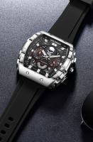 Reloj De Pulsera Militar LIGE Para Hombres Con Dial Grande Y Esqueleto De Cráneo Cronógrafo De Silicona Resistente Al Agua Y Luminoso - details 9