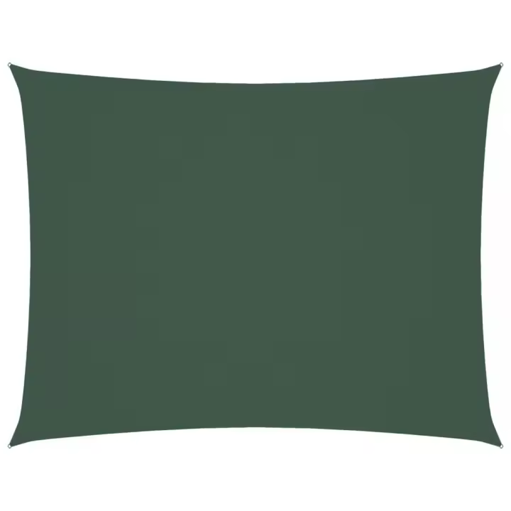 Toldo de Vela rectangular de Tela Oxford 6x8m verde oscuro - 1