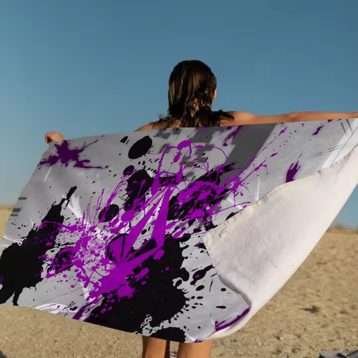 Toalla De Playa Microfibra Volcom Logo Quick Dry Toalla De Piscina Para Viajes Yoga Absorbente Y Suave Tamaño 76x182 Cm - 1