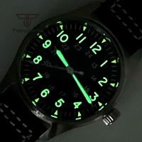 Reloj Automático Tandorio Para Hombre 39mm 20BAR Resistente Al Agua Con Luminiscencia Verde AR Cristal De Zafiro Movimiento Miyota 8215 PT5000 De Acero Inoxidable - details 11