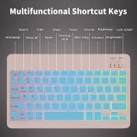 Teclado Inalámbrico Con Iluminación Para iOS Android Windows Y Mac Compatible Con iPad MatePad Laptop 10 Pulgadas Recargable - details 7