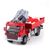 Kaidiwei Camión Gratiente Con Grúa Modelo De Vehículo De Ingeniería a Escala 1/50 Para Niños Juguetes De Simulación Regalos Metal Sin Batería - details 5