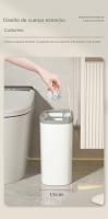 Basurero Inteligente 14L Con Sensor Automático Montado En La Pared Impermeable Y Elegante Para Cocina Y Baño Blanco - details 5