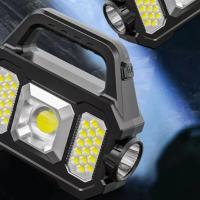 Linterna LED Super Brillante Recargable Solar USB Para Camping Pesca Emergencias Exterior Torcha Con Luz Cobertura De 100-200 M ABS Resistente Al Agua Y Choques - details 7